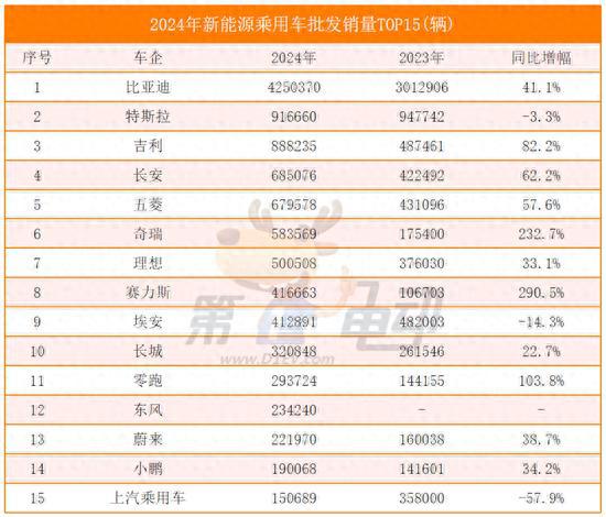 2024年最好卖的十大新能源车：特斯拉排第二长城进前十(图1)